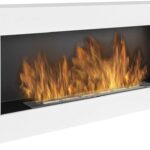 Camino a bioetanolo biocamino da parete Siena bianco L 90 x P 12 x H40