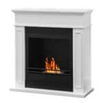 Camino a bioetanolo biocamino da terra JEFFERSON Bianco L 89,5 x H90,5 x P28