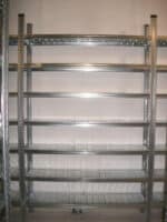 Scaffalatura industriale a ripiani lunghezza 12 metri , altezza 2,50 mt, profondità 60 cm  con 5 ripiani in altezza - immagine 2