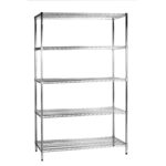 Scaffale Indoor Archimede in Acciaio Cromo a 3 ripiani H 90