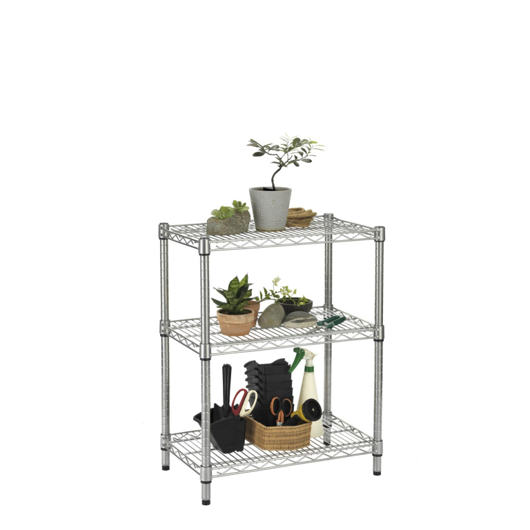 zoom_16073-0-637bb367.jpg Scaffale Outdoor Archimede in Acciaio Cromo a 3 piani cm 36 x 60 x 75 - immagine 1