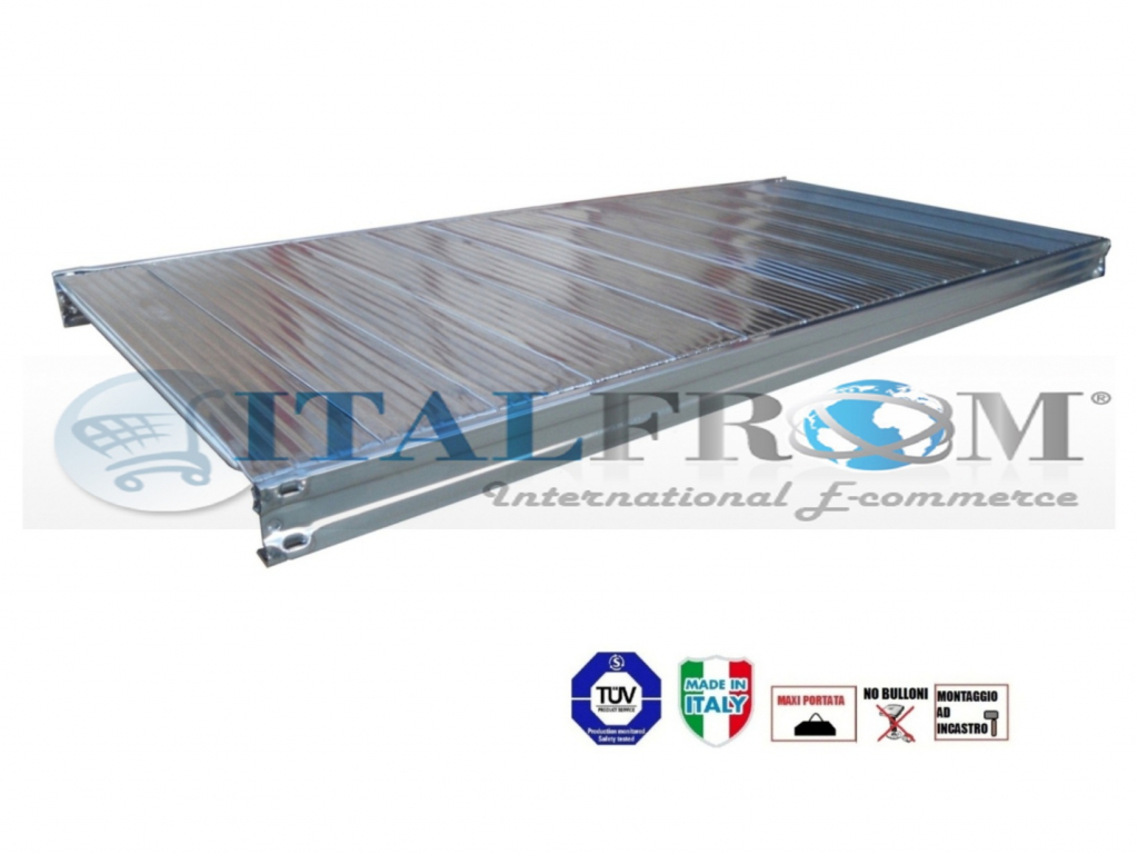zoom_1969-0-6067804d.jpg Ripiano completo lunghezza 90 x Profondità 40 cm per scaffalature metalliche industriali - PORTATA RIPIANO 235 Kg - immagine 1