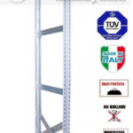 Spalla per scaffalature metalliche completa di diagonali , distanziali e basi Alta 200 cm Prof 50 cm Portata 1500kg
