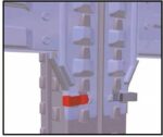(106/3) CORRENTE  L 180 CM ZINCATA PER SCAFFALATURE INDUSTURIALI PORTA PALLETS  PORTATA  COPPIA 3000 Kg - immagine 3