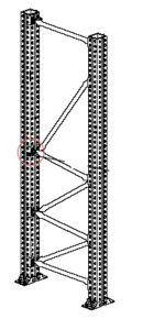TS6) SPALLA COMPLETA ALTEZZA 350 PROFONDITA' 90 CM PORTATA 12450 Kg