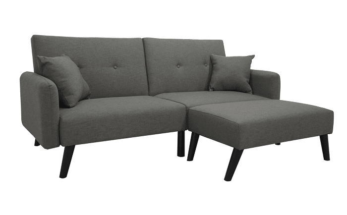 zoom_20857-0-663a2850.png Divano Letto Sofa 192x90x84cm Divanetti 2 Piazze con Allungo Colore Grigio ITALFROM® - immagine 1