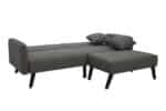 Divano Letto Sofa 192x90x84cm Divanetti 2 Piazze con Allungo Colore Grigio ITALFROM® - immagine 2