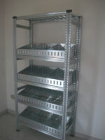 DIVISORIO TRAPEZOIDALE PER RIPIANO PROFONDITA' 50 cm per scaffali componibili - immagine 2