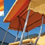 Set Tessuto Giallo ed Imbottitura per Dondolo in Acciaio Inox