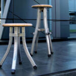 SGABELLO DA BAR ALTO ACCIAIO INOX