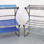 BANCARELLA FISSA IN  ACCIAIO INOX L=900 mm