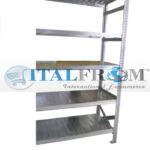 z MODULO CONTINUATIVO- scaffalatura da magazzino zincata H 250 cm , L 120 cm , PROF.60 cm , con 5 ripiani ,PORTATA OGNUNO 205 Kg