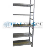z MODULO CONTINUATIVO- scaffalatura da magazzino zincata H 350 cm , L 120 cm , PROF.80 cm , con 6 ripiani ,PORTATA OGNUNO 180 Kg