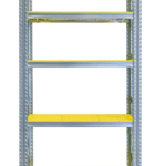 MODULO INIZIALE - Scaffalatura da Magazzino Zincata Ripiano in PVC H 200 cm , L 150 cm ,  PROF. 60 cm , con 4 ripiani , PORTATA OGNUNO 150 Kg