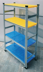 z MODULO CONTINUATIVO - Scaffalatura da Magazzino Zincata Ripiano in PVC H 350 cm , L 150 cm ,  PROF. 60 cm , con 6 ripiani , PORTATA OGNUNO 150 Kg - immagine 5