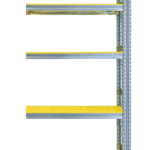z MODULO CONTINUATIVO - Scaffalatura da Magazzino Zincata Ripiano in PVC H 350 cm , L 90 cm ,  PROF. 60 cm , con 6 ripiani , PORTATA OGNUNO 90 Kg