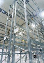 SCAFFALATURA INDUSTRIALE  PORTAPALLET LUNGHEZZA 5,75 METRI , ALTEZZA 300 cm PROF.100 cm CON 2 LIVELLI DI CARICO - portata media - immagine 5