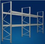 SCAFFALATURA INDUSTRIALE PORTAPALLET LUNGHEZZA 11,40 METRI , ALTEZZA 300 cm PROF.100 cm CON 2 LIVELLI DI CARICO - portata media