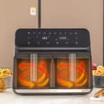 Friggitrice ad Aria InnovaGoods Fryinn Double 8000 Nero 3400 W 8 L Acciaio inossidabile - immagine 2