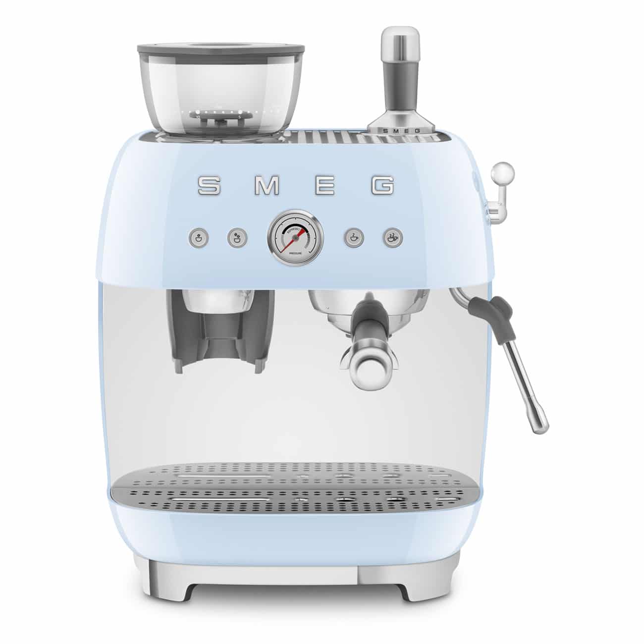 EGF03PBEU.jpg Macchina per caffè espresso manuale con macinacaffè, Azzurro - immagine 1