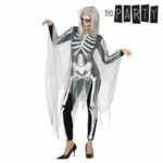 Costume per Adulti Th3 Party Nero Scheletro (2 Pezzi) Taglia M/L