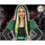 Parrucca Halloween 118189 (60 cm) Bianco Nero Verde Colore Bianco - immagine 4