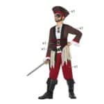 Costume per Bambini Multicolore Pirati (4 Pezzi) Taglia 10-12 Anni - immagine 2