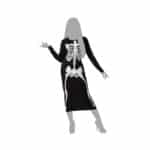 Costume per Adulti Nero Scheletro M/L - immagine 6