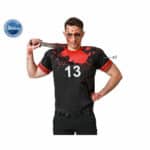 Costume per Adulti Nero Sanguinario Rugby (1 Pezzi) Taglia M/L - immagine 2