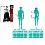 Costume Scheletro Messicana Multicolore Taglia XL - immagine 8