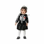 Costume per Neonati Nero Scheletro 24 Mesi Taglia 12-24 Mesi