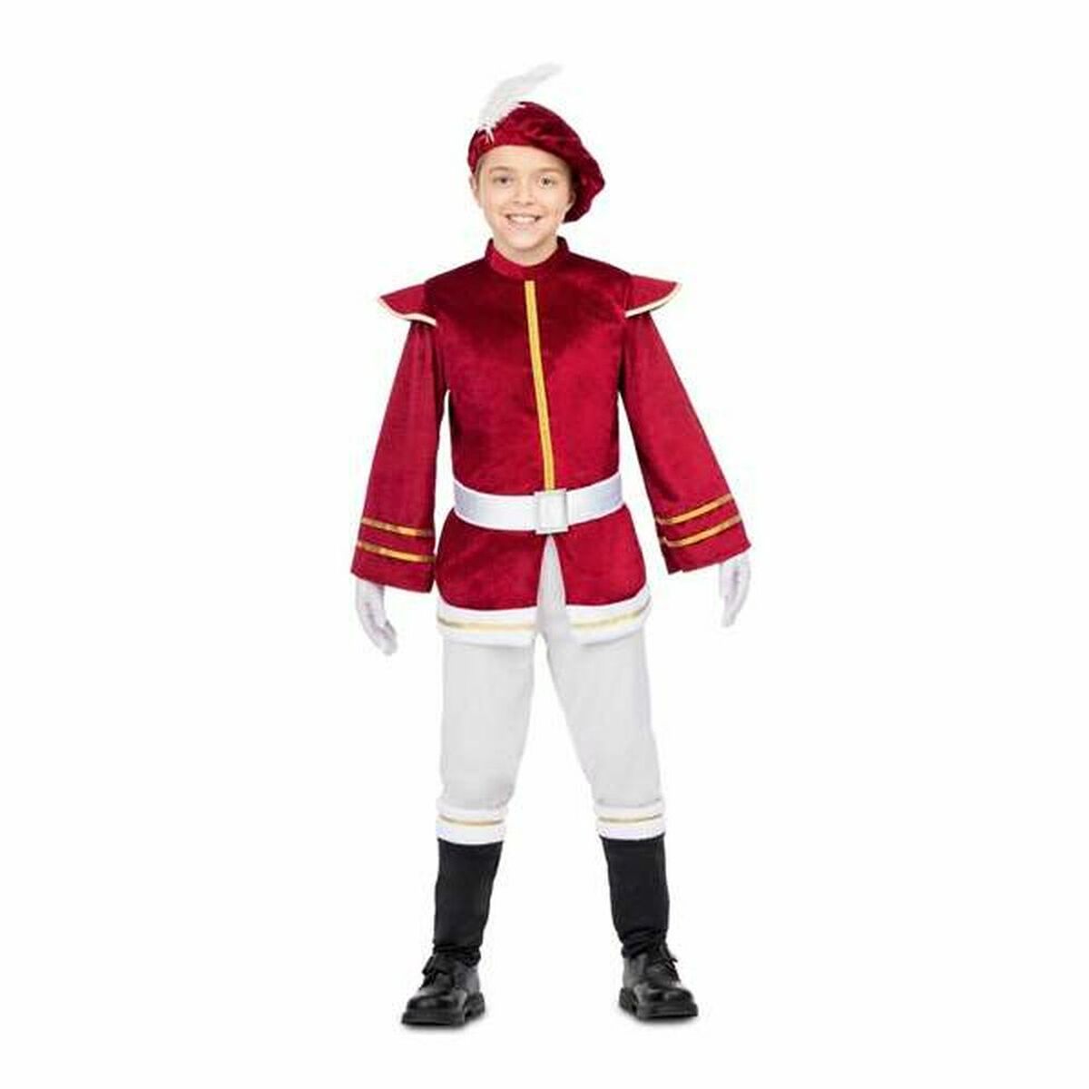 8435408279338_S2420533_P03.jpg Costume per Bambini My Other Me Rosso Granato Cappello Giacca Pantaloni Taglia 7-9 Anni - immagine 1