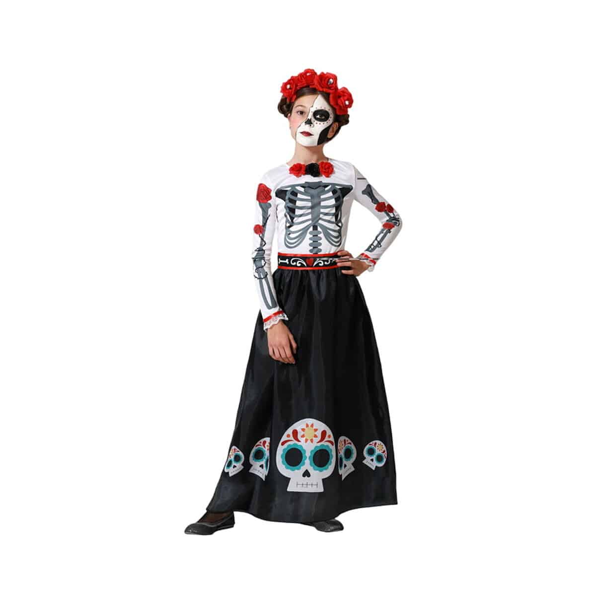 S1128727_1727778651-no-background0.jpg Costume per Bambini Scheletro 10-12 Anni (2 Pezzi) - immagine 1