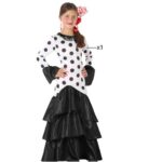 Costume per Bambini Flamenca Nero Spagna Taglia 3-4 Anni