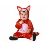Costume per Neonati Rosso Panda Taglia 12-24 Mesi
