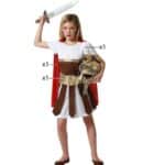 Costume per Bambini Gladiatore Bambina Taglia 3-4 Anni