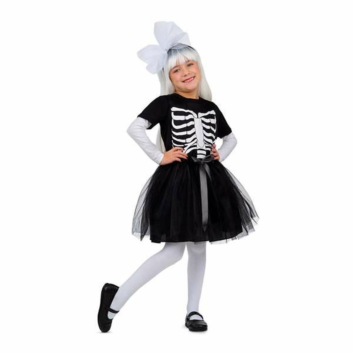 8435408263146_S2426145_P02.jpg Costume per Bambini My Other Me Nero Scheletro M 5-6 Anni (3 Pezzi) - immagine 1