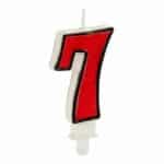 Candela Compleanno Bianco Rosso (12 Unità) - immagine 3