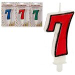 Candela Compleanno Bianco Rosso (12 Unità) - immagine 2