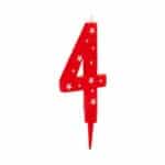 Candela Compleanno Numeri 4 (12 Unità) - immagine 2