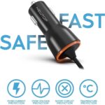 Caricabatteria USB con cavo a molla per cellulare e tablet - Newtop CC07 Nero,Type C - immagine 5