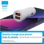 Caricatore Auto NEWTOP CC16 2QC USB 36W con Cavo Type-C - immagine 4