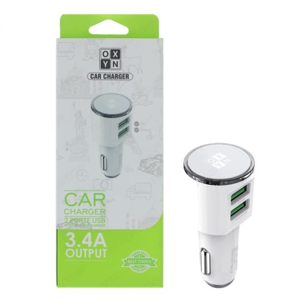 Caricatore-Auto-Oxyn-da-accendisigari-3-4A-2USB-Sicurezza-e-Velo-big-6864-175.jpg Caricatore Auto Oxyn da accendisigari 3.4A 2USB: Sicurezza e Velocità in Viaggio - immagine 1
