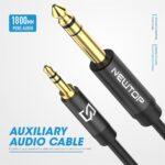 Cavo Audio AUX 6.35mm a 3.5mm 180cm Placcato Oro AUX08 - immagine 2
