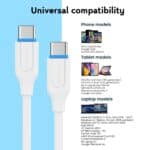 Cavo Type-C Newtop CU01: Ricarica Veloce e Dati PD 60W 150 cm - immagine 2