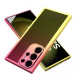 Cover Moda Color per Samsung Galaxy con Protezione Fotocamera Rosa,GALAXY S22 ULTRA