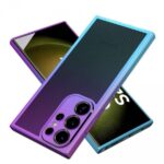 Cover Moda Color per Samsung Galaxy con Protezione Fotocamera Viola,GALAXY S22