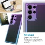 Cover Moda Color per Samsung Galaxy con Protezione Fotocamera Viola,GALAXY S23 - immagine 3