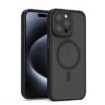 Cover per iPhone Design Elegante con Vetrini Fotocamera Delta Rings AM13 Nero,IPHONE 15 PRO