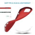 Cover per iPhone TPU Soft Resistente e Leggera Rosso,IPHONE 15 PRO MAX - immagine 3